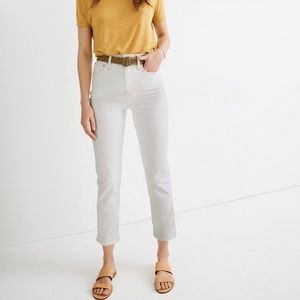 Petite Classic Straight Jeans in Tile White